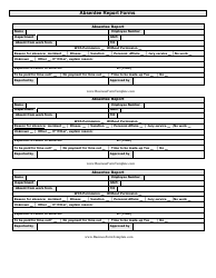 Document preview: Absentee Report Template