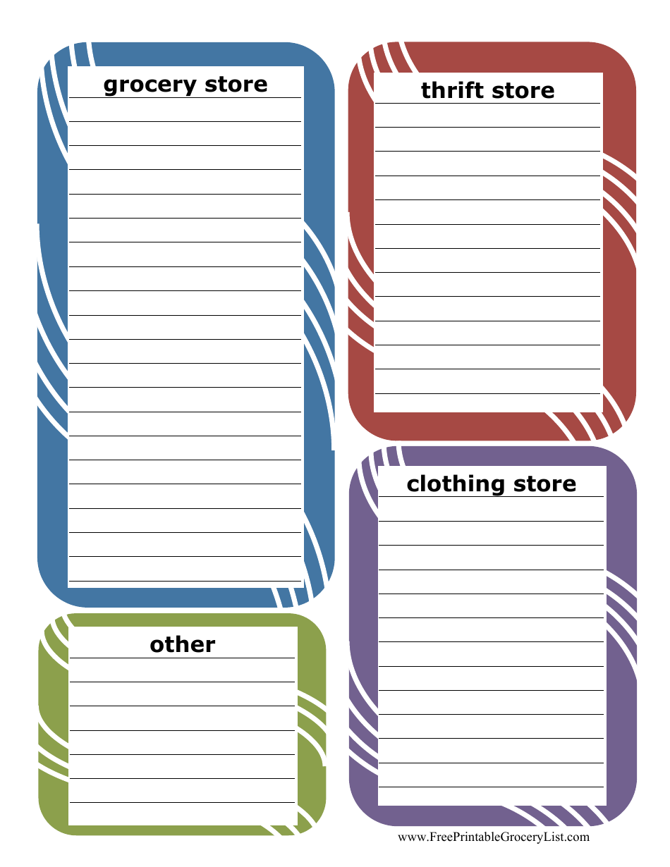 Multiple Stores Shopping List Template Download Printable PDF Multiple Stores Shopping List Template Download Printable PDF