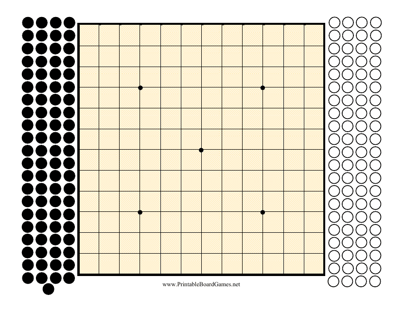 13x13 Go Board template image preview