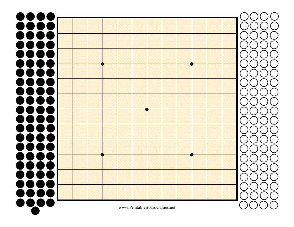13x13 Go Board template image preview