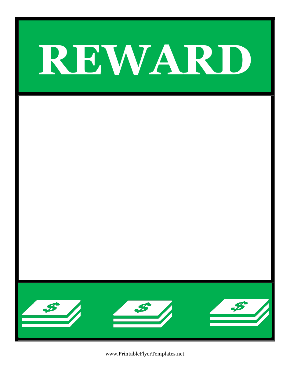 Reward Poster Template, Page 1