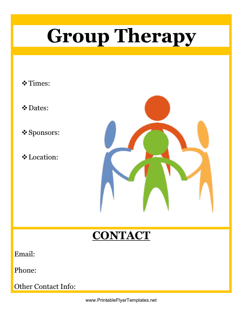 Group Therapy Flyer Template Download Pdf