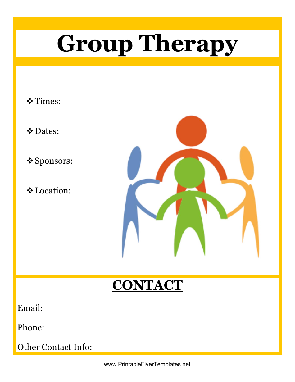 Group Therapy Flyer Template, Page 1
