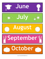 Calendar Months Cards Template, Page 2