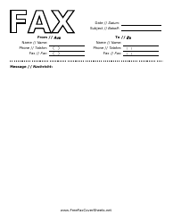 Document preview: Fax Cover Sheet (English/German)