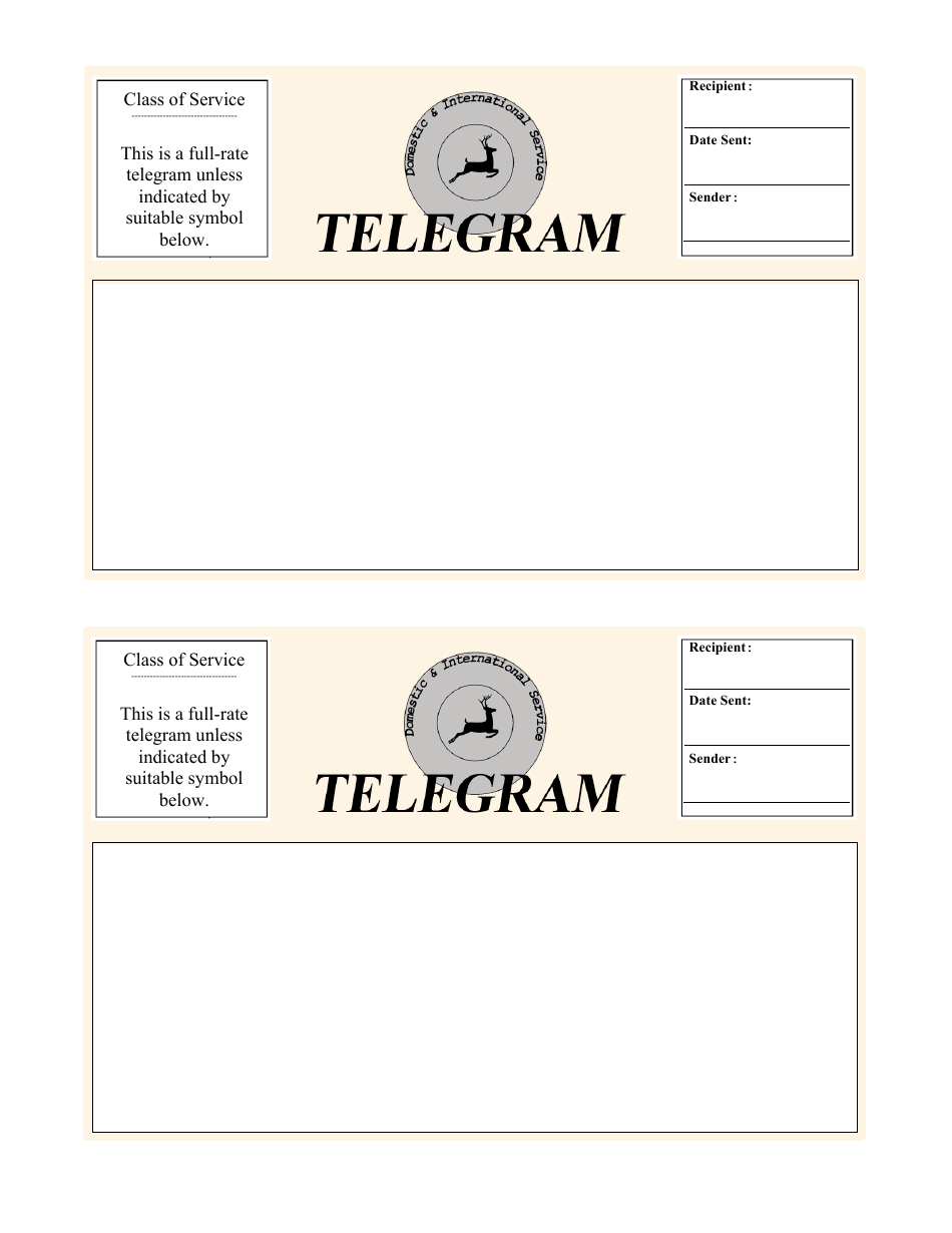 Telegram Template - Official Document Template Communictations App