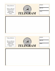 Telegram Template Download Printable PDF | Templateroller