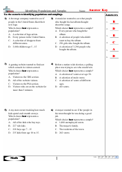 Identifying Populations and Samples Worksheet With Answer Key, Page 2