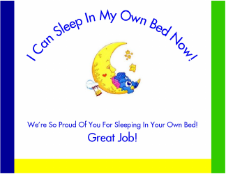 &quot;Sleeping in Own Bed Award Certificate Template&quot;
