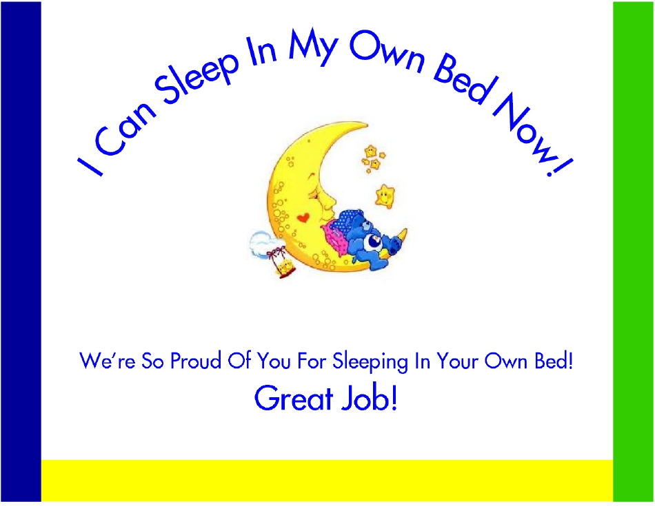 Sleeping in Own Bed Award Certificate Template Download Printable PDF