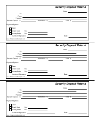 Document preview: Security Deposit Refund Form