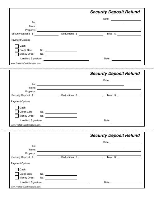 Security Deposit Refund Form Fill Out Sign Online And Download Pdf Templateroller 5693