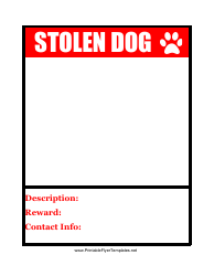 Document preview: Stolen Dog Poster Template