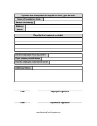 &quot;Injury Report Form&quot;, Page 2