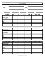 Document preview: Progress Report Template