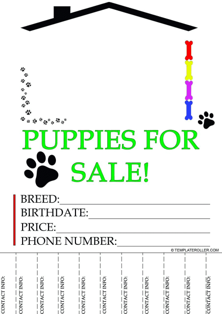 Puppies for Sale Flyer Template