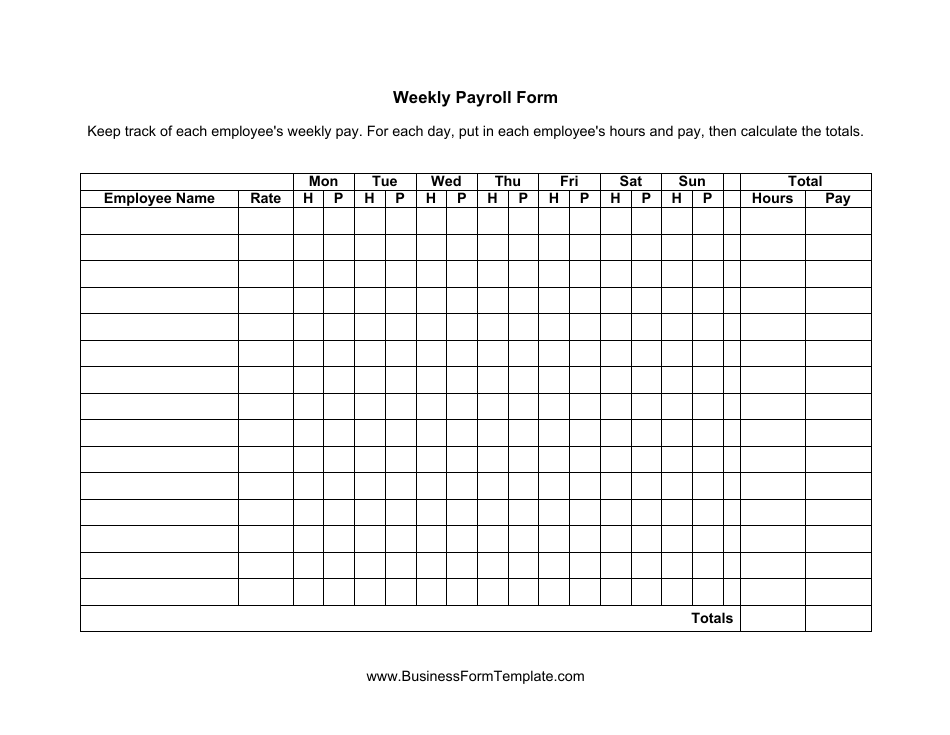 Sample Of Weekly Payroll Format Template Calendar Design www.vrogue.co