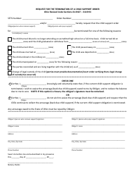 Document preview: Request for the Termination of a Child Support Order - Mahoning County, Ohio