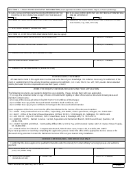 DD Form 2769 Application for Annuity Certain Military Surviving Spouses, Page 2