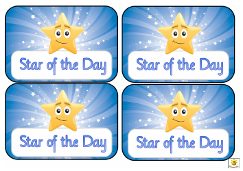 Star of the Week Award Certificate Templates - Blue