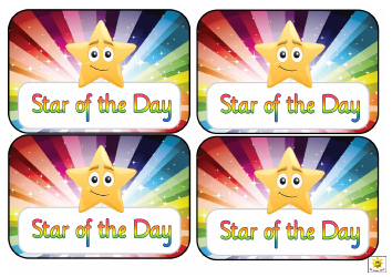 Star of the Day &amp; Star of the Week Award Certificate Templates