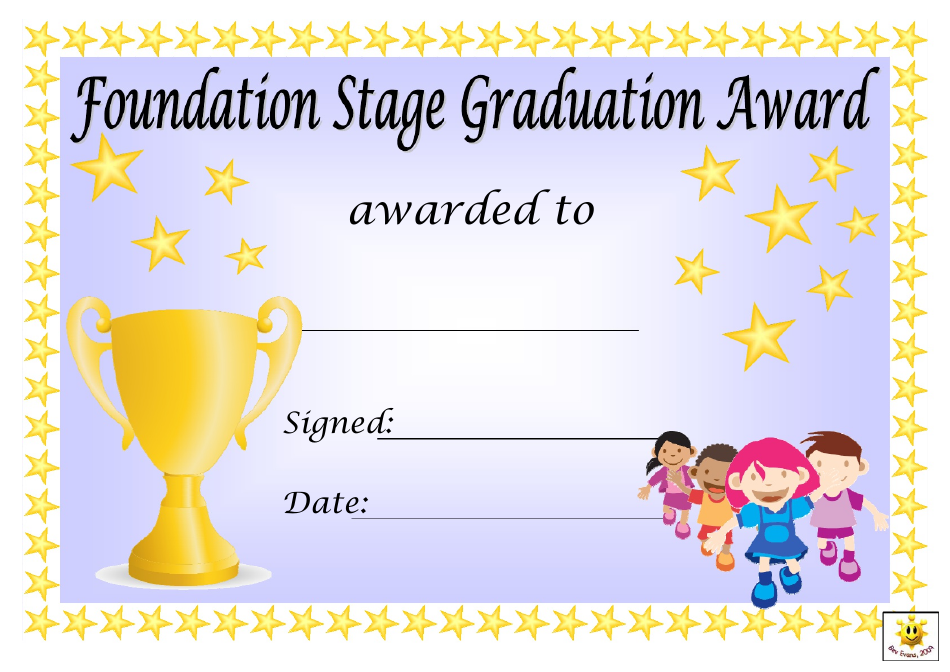 Foundation Stage Graduation Award Certificate Template - Image Preview