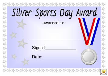 Sports Day Award Certificate Template - Gold, Silver and Bronze, Page 2
