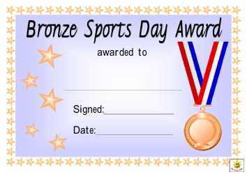 Sports Day Award Certificate Template - Gold, Silver and Bronze, Page 3