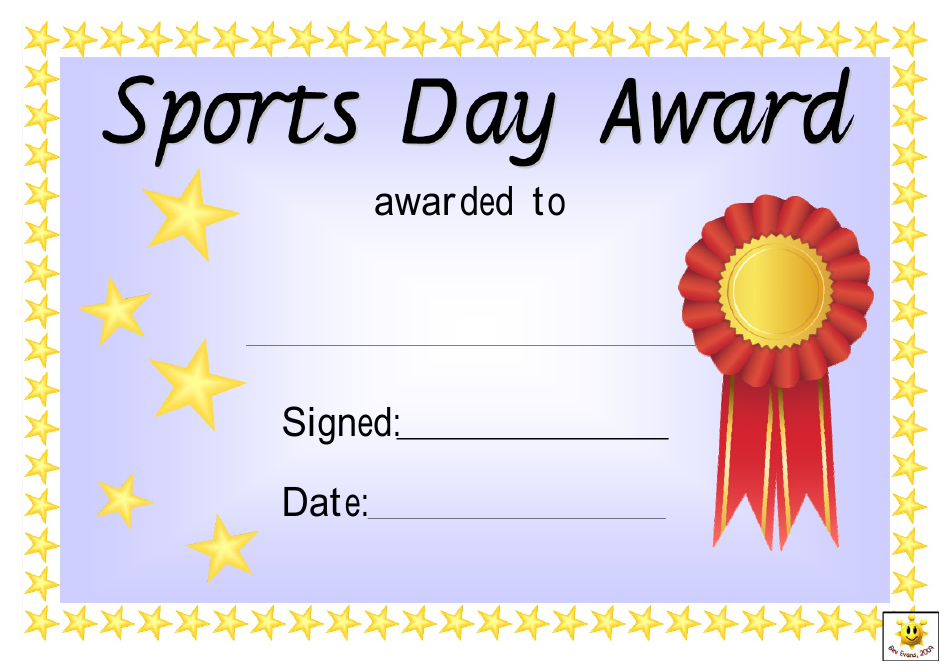 Sports Day Award Certificate Template - Gold, Silver and Bronze ...