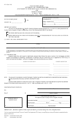 Form RTF-8 Affidavit of Consideration (Statement of Prior Mortgage, Liens or Encumbrances) for Sheriff&#039;s Deeds - New Jersey
