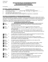 Document preview: Form AFR Application for Full Reassessment Program (Not for Annual Reassessments) - New Jersey