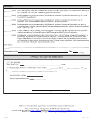 Bail Bondsman - Additional License Category Application - Virginia, Page 2