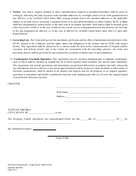 PBB Form 4 Control Agreement - Single Owner - Virginia, Page 3