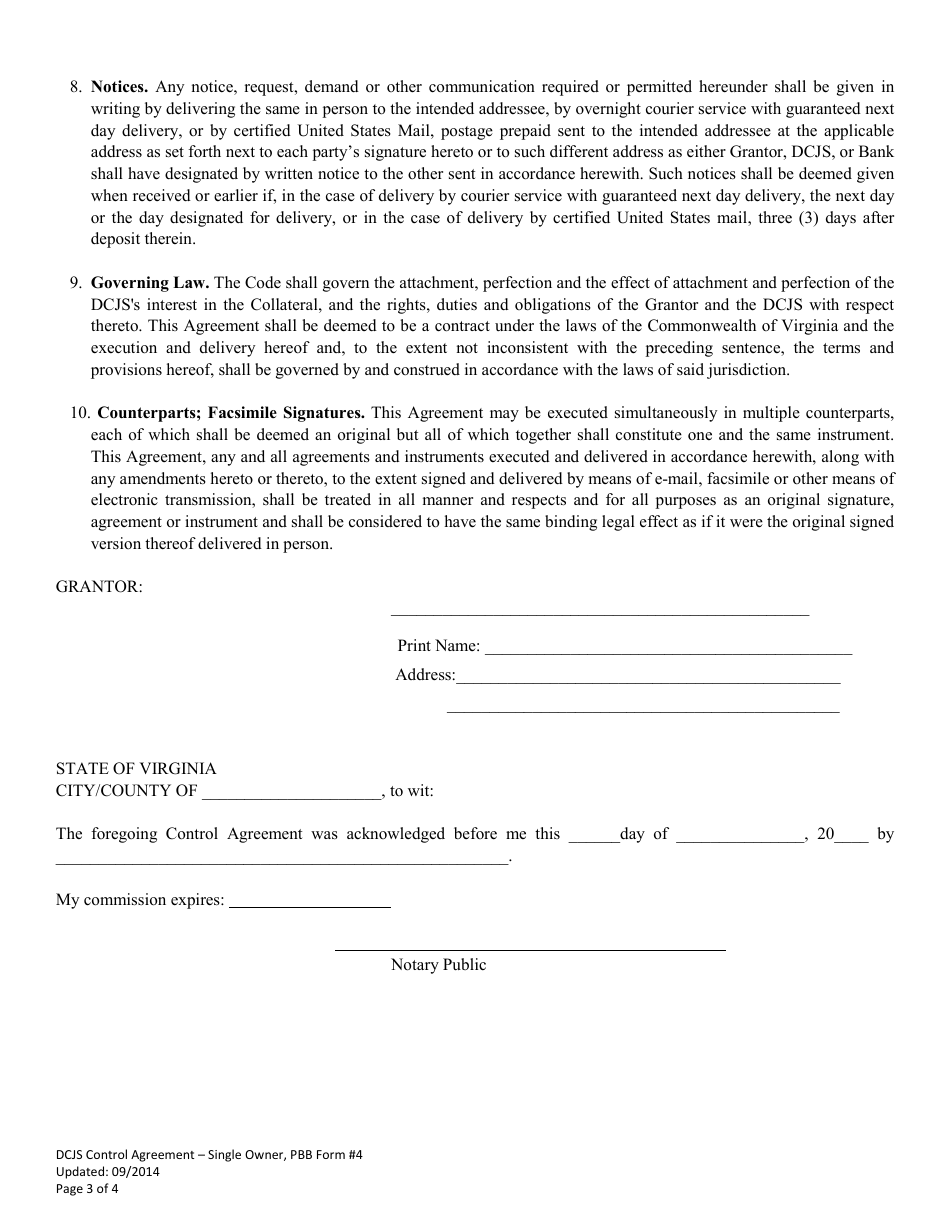 PBB Form 4 - Fill Out, Sign Online and Download Fillable PDF, Virginia ...