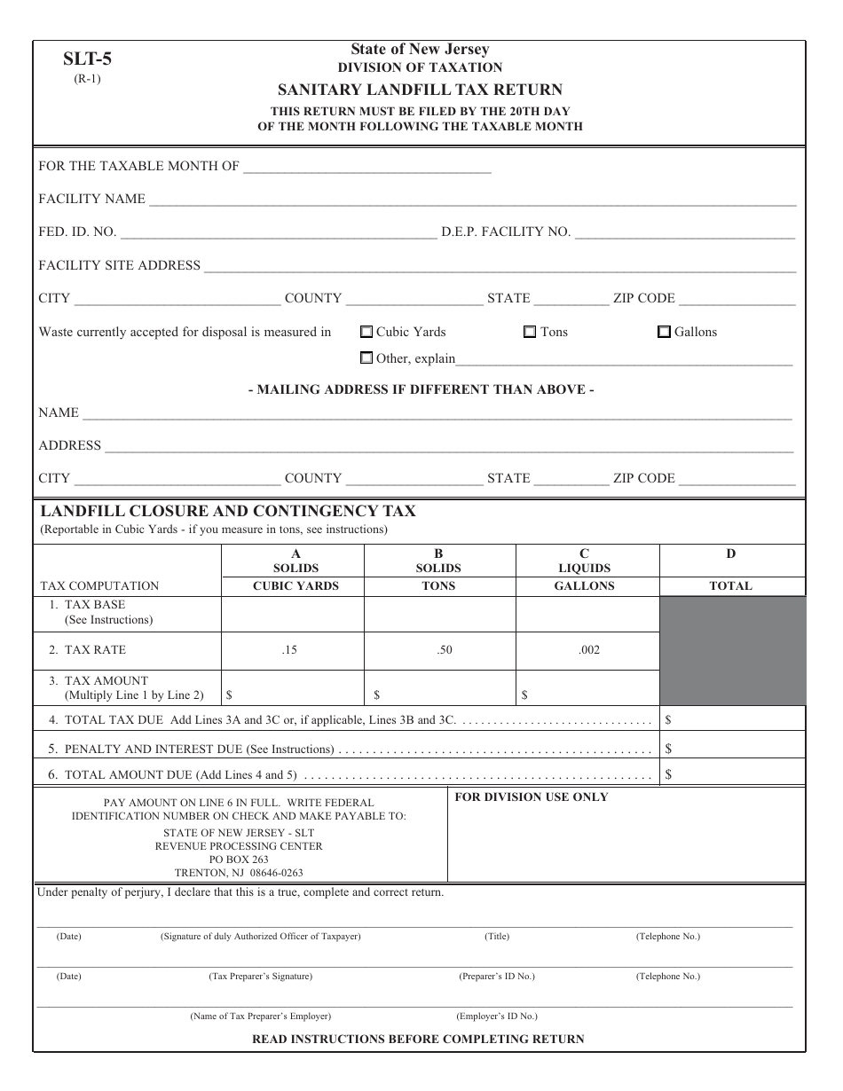 form-slt-5-download-fillable-pdf-or-fill-online-sanitary-landfill-tax