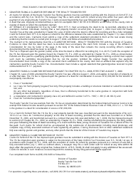 Form RTF-3 Claim for Refund - Realty Transfer Fee - New Jersey, Page 2