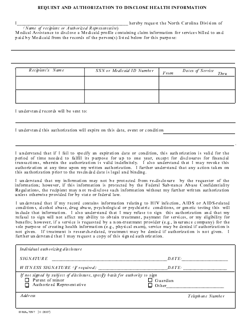 Form DMA-7097-ia  Printable Pdf