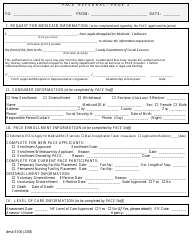 Form DMA-5106 Medicaid Pace Program Referral - North Carolina, Page 2