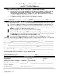 Document preview: Form DSS-1688 Designation of Authorized Representative - North Carolina