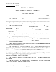 Form DSS-5189 &quot;Consent to Adoption by Parent Who Is Spouse of Stepparent (Stepparent Adoption)&quot; - North Carolina
