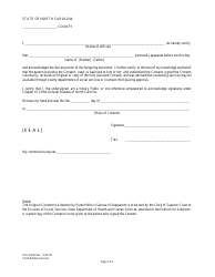 Form DSS-5189 &quot;Consent to Adoption by Parent Who Is Spouse of Stepparent (Stepparent Adoption)&quot; - North Carolina, Page 3