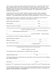 Form DSS-6969 Consent for Release of Information - North Carolina, Page 2
