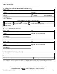 Form 8 Nurse Aide I Training Faculty Requirements Worksheet - North Carolina, Page 4