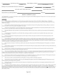 Form TE-2000 &quot;Driveway Agreement&quot; - Oklahoma, Page 2