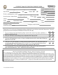 Document preview: Student Tdap Vaccination Consent Form - Chesterfield County, Virginia