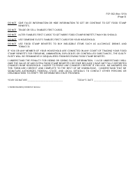 Form FSP-922 Change Report Form for Food Stamp Non-simplified Reporting Cases - Burlington County, New Jersey, Page 2