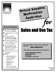 Document preview: Form DR-370060 Refund Sampling Methodology Application for Sales and Use Tax - Florida