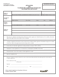 Document preview: Form 51A228 Application for Fluidized Bed Combustion Technology Tax Exemption Certificate - Kentucky