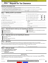 Document preview: Form ITR-1 Request for Tax Clearance - Illinois