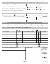 Form SF-3104 Application for Death Benefits, Page 5